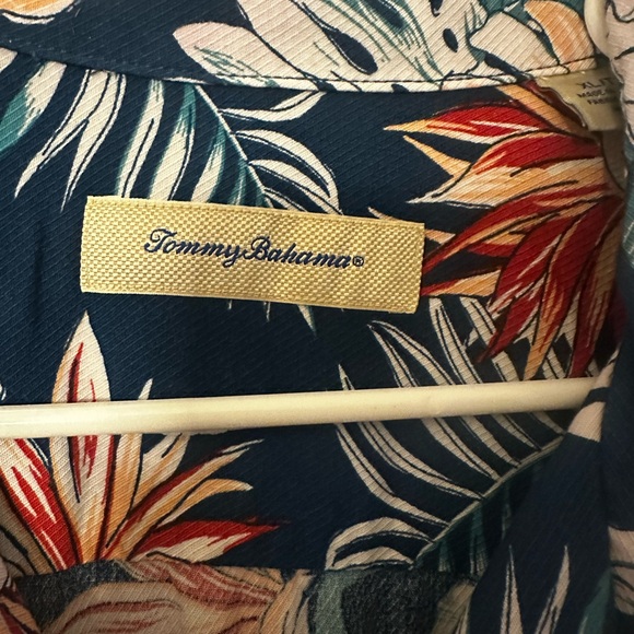 Tommy Bahama Floral Button Down Shirt - Navy and Cream - Picture 4 of 8